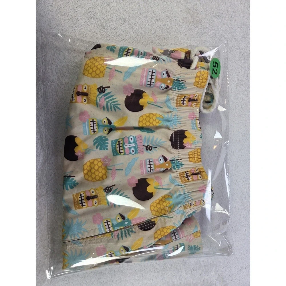 Two Left Feet Swim Trunks XXL Tropical Tiki Pineapple Beach Shorts Mesh Lined - Picture 8 of 8